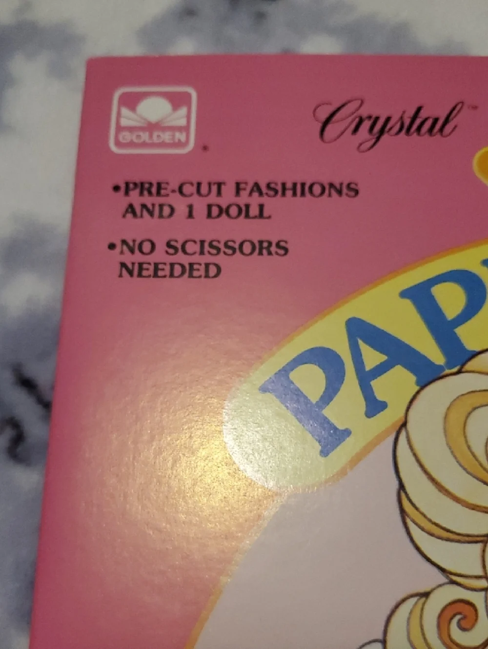 Barbie Paper Doll Book - Pink & Yellow Cover